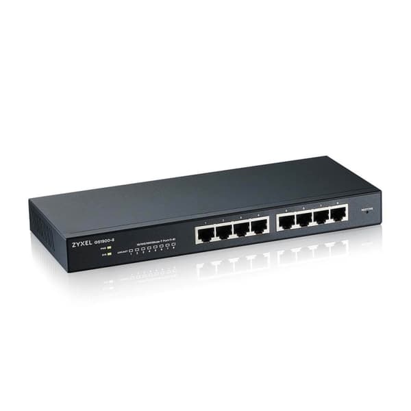 ZyXEL GS1900-8, 8 Port  L2 Smart Switch musta
