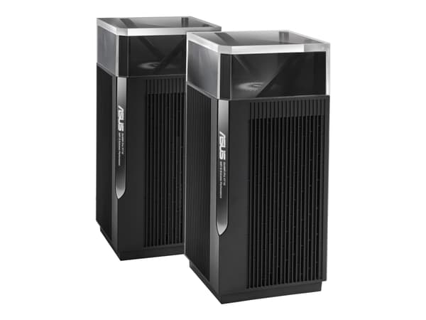 ASUS ZenWiFi Pro XT12 - Wi-Fi-system - (2 rutere) - inntil 6000 kvadratfot - maske 1GbE, 2.5GbE - Wi-Fi 6 - Trippelbånd