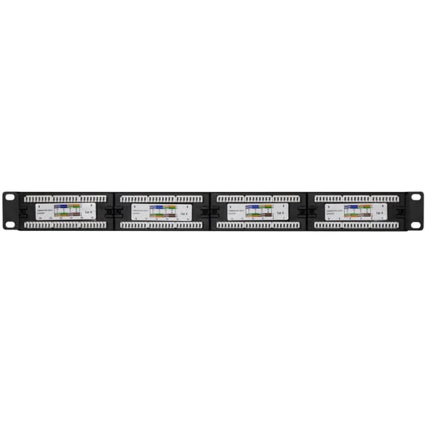 LogiLink Patchpanel 24-portar Cat6 för 19" rack U1 Svart