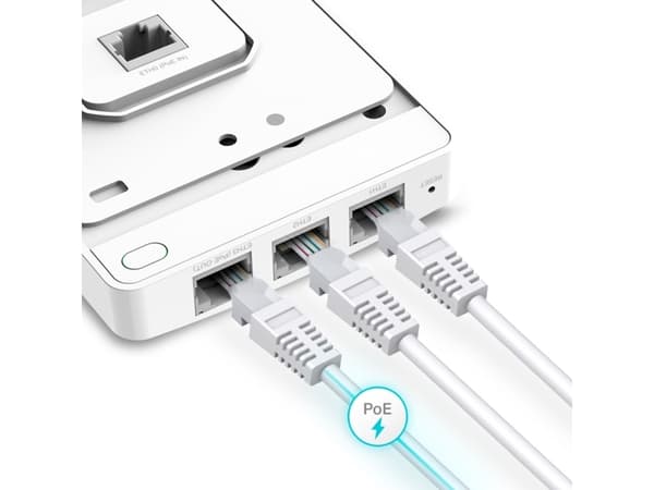 TP-Link Omada EAP615-WALL, 1774 Mbit/s, 574 Mbit/s, 1201 Mbit/s, 10,100,1000 Mbit/s, 2,4 - 5 GHz, IEEE 802.11a, IEEE 802.11ac, IE.1EE 802.11ac, IE.1E