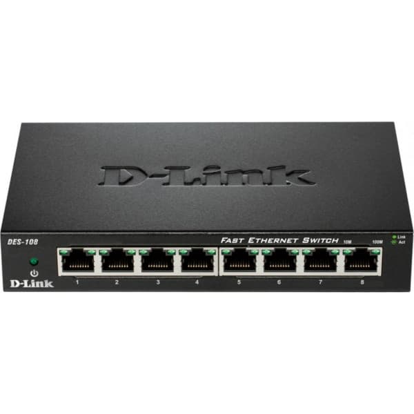 D-Link DES-108 -8-porttinen kytkin
