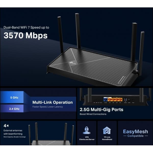 TP-LINK Archer BE230 Dual-Band WiFi 7 -Mesh-router