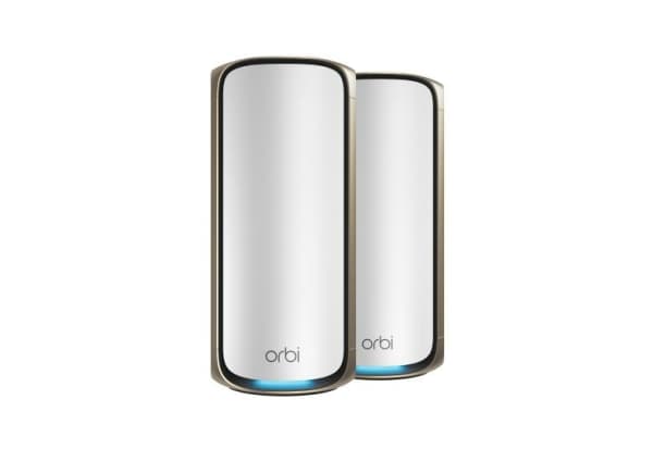 NETGEAR Orbi 970 Series RBE972S - Wi-Fi-system - (ruter, utvider) - inntil 5400 kvadratfot - maske 10GbE, 2.5GbE, Wi-Fi 7 Quad-Band