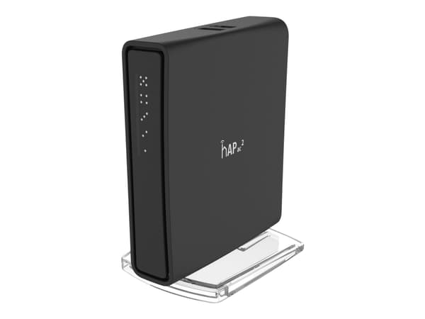 MikroTik hAP ac² - Trådløs ruter 4-portssvitsj - 1GbE - Wi-Fi 5 - Dobbeltbånd Sort