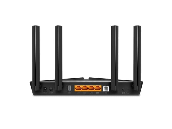TP-Link XX230V, Wi-Fi 6 (802.11ax), Dual-band (2,4 GHz / 5 GHz), Nätverksansluten (Ethernet), Svart, Bordsrouter