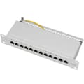 Pikkukuva 4 / 9: LogiLink Patchpanel 12-portar Cat6 för 10" rack U1 Grå