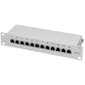 Pikkukuva 2 / 9: LogiLink Patchpanel 12-portar Cat6 för 10" rack U1 Grå