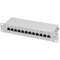 Pikkukuva 1 / 9: LogiLink Patchpanel 12-portar Cat6 för 10" rack U1 Grå
