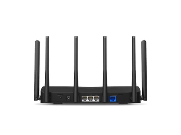 Mercusys MR47BE, Wi-Fi 7 (802.11be), Tre-båndsfrekvens (2,4 GHz / 5 GHz / 6 GHz), Ethernet/bredbåndsforbindelse, Sort, Frittstående router