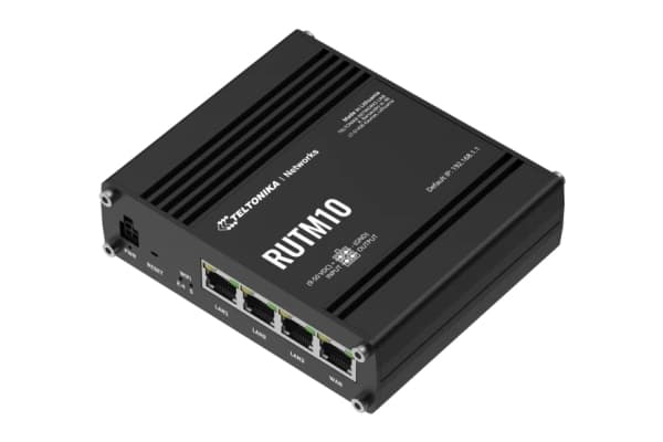Teltonika RUTM10, Wi-Fi 5 (802.11ac), Dual-band (2.4 GHz / 5 GHz), Ethernet LAN, Black, Industrial router