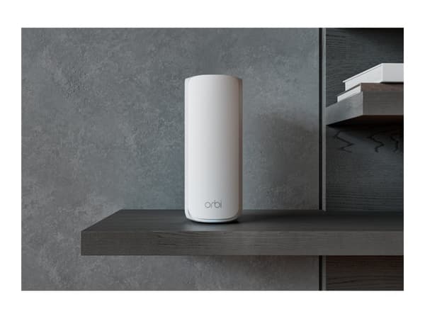 NETGEAR Orbi 770 Series RBE770 - Wi-Fi-system - (utvider) - inntil 180 kvm - maske 1GbE, 2.5GbE, Wi-Fi 7 Multibånd