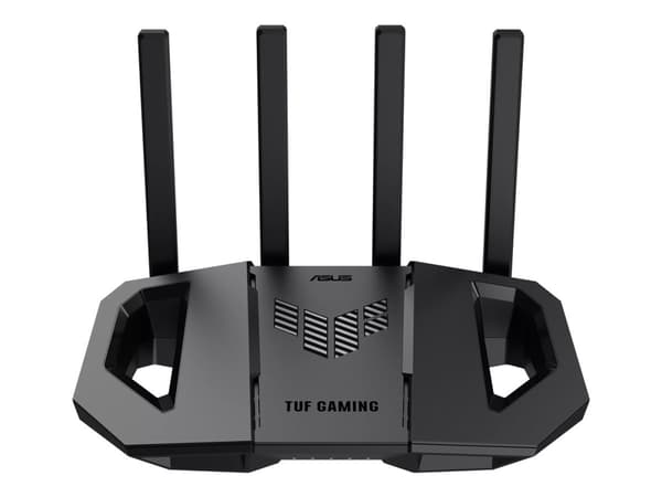 ASUS TUF Gaming BE3600 - Trådløs ruter 4-portssvitsj - 1GbE, 2.5GbE - Wi-Fi 7 - Dobbeltbånd Sort