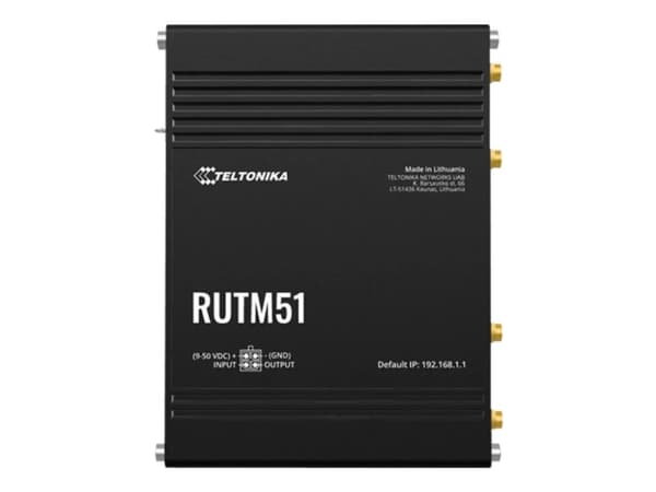 Teltonika RUTM51 - Trådlös router - WWAN 4-ports-switch - 1GbE - Wi-Fi 5 - Dubbelband - 3G, 4G, 5G
