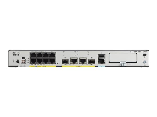 Cisco Integrated Services Router 1131X - Router 8-ports-switch - 1GbE - WAN-portar: 2 Silver