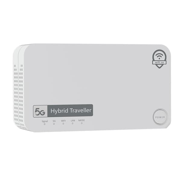 5G Hybrid Traveller bærbar wifi-ruter for SIM- og eSIM-kort