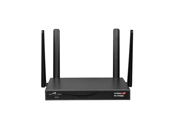 Edimax 4G-7449AC, Wi-Fi 5 (802.11ac), Dual-band (2,4 GHz / 5 GHz), Nätverksansluten (Ethernet), 4G, Svart, Stång-/väggrouter