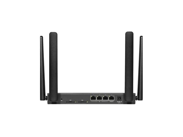 Edimax 4G-7449AC, Wi-Fi 5 (802.11ac), Dual-band (2,4 GHz / 5 GHz), Nätverksansluten (Ethernet), 4G, Svart, Stång-/väggrouter
