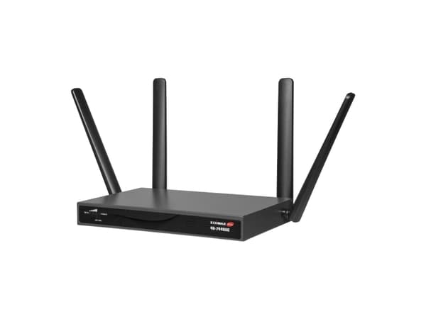 Edimax 4G-7449AC, Wi-Fi 5 (802.11ac), Dobbelbånd (2.4 GHz / 5 GHz), Ethernet/bredbåndsforbindelse, 4G, Sort, Stativ/vegg-ruter Sort