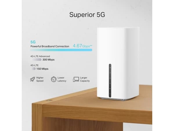 TP-Link Archer NX600, Wi-Fi 6 (802.11ax), Dobbelbånd (2.4 GHz / 5 GHz), Ethernet/bredbåndsforbindelse, 5G, Hvit