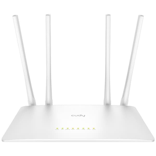 Cudy WR1200 trådlös router Fast Ethernet Dual-band (2,4 GHz / 5 GHz) Vit Vit