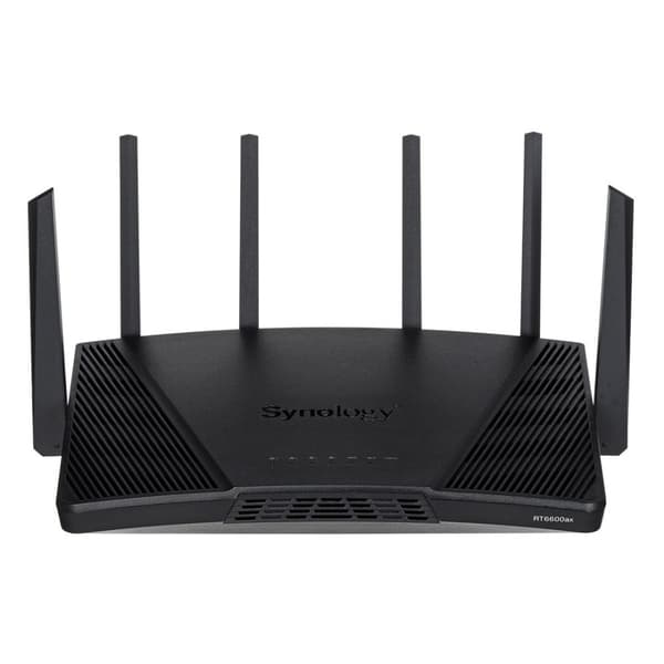 Synology RT6600ax Router WiFi6 1xWAN 3xGbE 1x2.5Gb trådløs router Tri-band (2.4 GHz / 5 GHz / 5 GHz) Sort