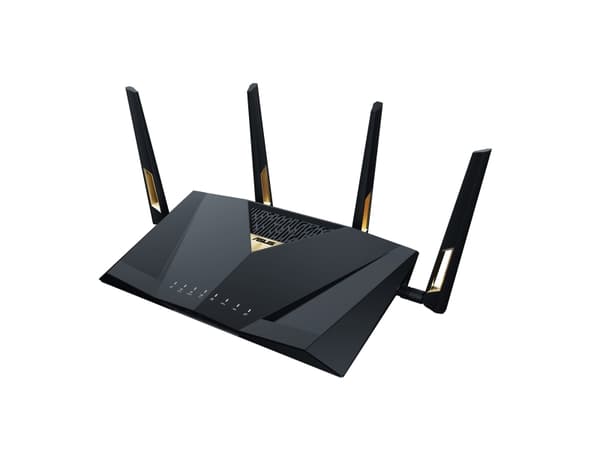 ASUS RT-BE88U - Trådlös router 9-ports-switch - 1GbE, 2.5GbE, Wi-Fi 7 - WAN-portar: 3 - Wi-Fi 7 - Dubbelband