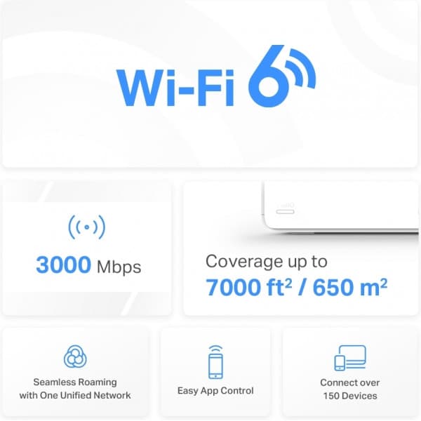 Mercusys Halo H80X WiFi 6 -Mesh-system, 3-pak