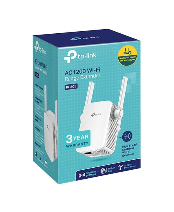 TP-LINK RE305 kaksitaajuinen toistin/tukiasema AC1200