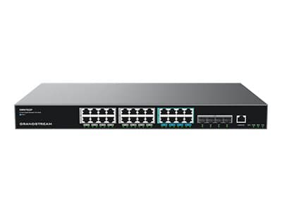 Grandstream GWN7820 Series GWN7822P - Switch - L3 - Styrt - 16 x 10/100/1000 (PoE+) + 8 x 2.5G (PoE+) + 4 x 10 Gigabit SFP+ - stasjonær, rackmonterba