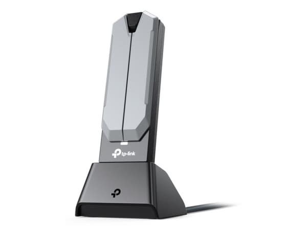TP-Link Archer TBE400UH, Kabel & Trådlös, USB, WLAN, Wi-Fi 7 (802.11be), 2882 Mbit/s, Grå Grå