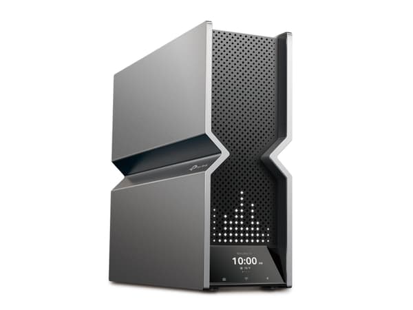 TP-Link Archer BE900, Wi-Fi 7 (802.11be), Quad-band (2.4 GHz / 5 GHz-1 / 5 GHz-2 / 6 GHz), Nätverksansluten (Ethernet), Svart, Grå, Bordsrouter