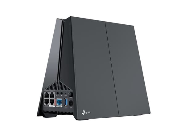 TP-Link Archer GE550, Wi-Fi 7 (802.11be), Tre-båndsfrekvens (2,4 GHz / 5 GHz / 6 GHz), Ethernet/bredbåndsforbindelse, Sort, Frittstående router