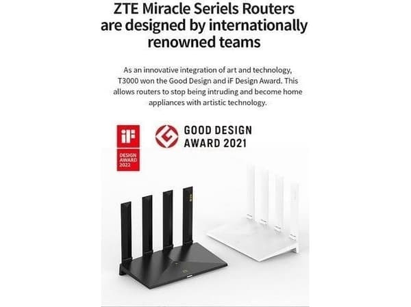Router ZTE T3000 Wi-Fi 6 router Wi-Fi IDU