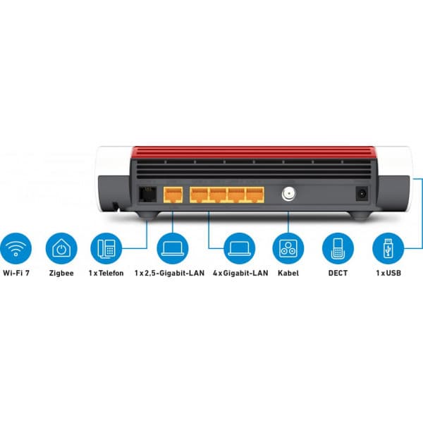 AVM FRITZ!Box 6670 Kabel trådløs Dual Band WiFi 7 -kabelmodem
