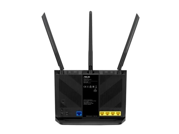 ASUS 4G-AX56, Wi-Fi 6 (802.11ax), Dual-band (2,4 GHz / 5 GHz), Nätverksansluten (Ethernet), 3G, Svart, Bordsrouter Svart