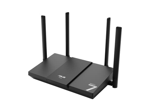 ASUS RT-BE50 BE3600, Wi-Fi 7 (802.11be), Dobbelbånd (2.4 GHz / 5 GHz), Ethernet/bredbåndsforbindelse, Sort, Frittstående router Sort