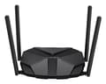 Miniatyrbilde 1 av 4: Mercusys AX3000, Wi-Fi 6 (802.11ax), Dual-band (2,4 GHz / 5 GHz), Nätverksansluten (Ethernet), Svart, Bordsrouter