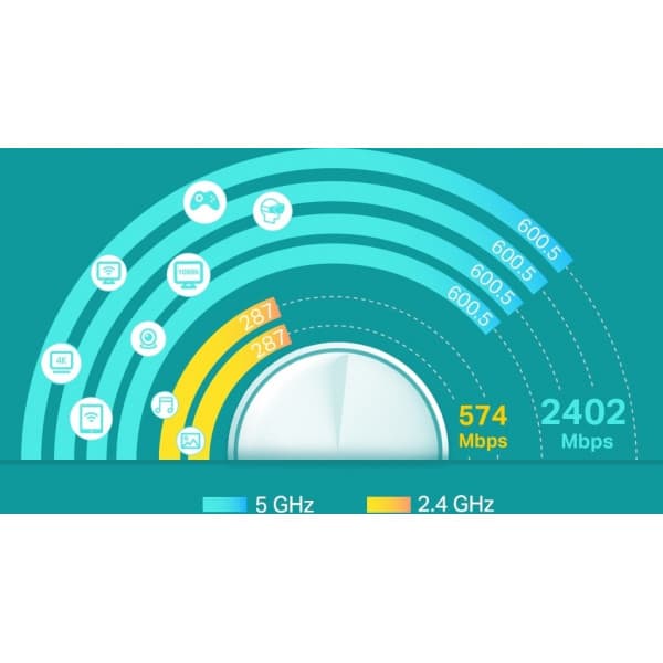 TP-LINK Deco X60 AX5400 WiFi 6 Mesh-system, 2-pack