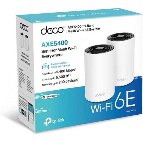 TP-LINK Deco XE75 Tri-Band WiFi 6E -Mesh-system, 2-pack