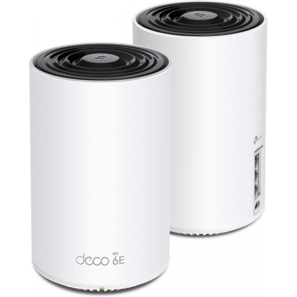 TP-LINK Deco XE75 Tri-Band WiFi 6E -Mesh-system, 2-pack Vit