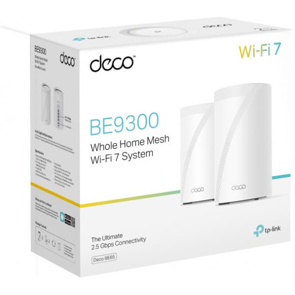 TP-LINK Deco BE65 Tri-band WiFi 7 Mesh-system, 2-pack
