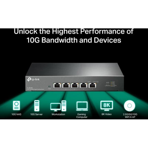 TP-LINK TL-SX105 - 5-portars Multi-Gigabit-switch