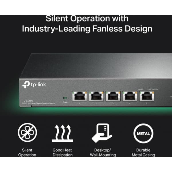 TP-LINK TL-SX105 - 5-portars Multi-Gigabit-switch
