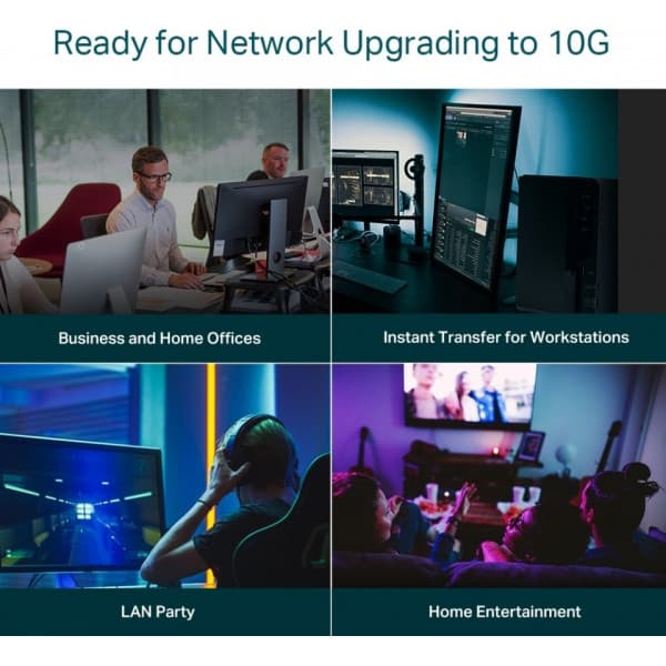 TP-LINK TL-SX1008 -8-porttinen Multi-Gigabit -kytkin