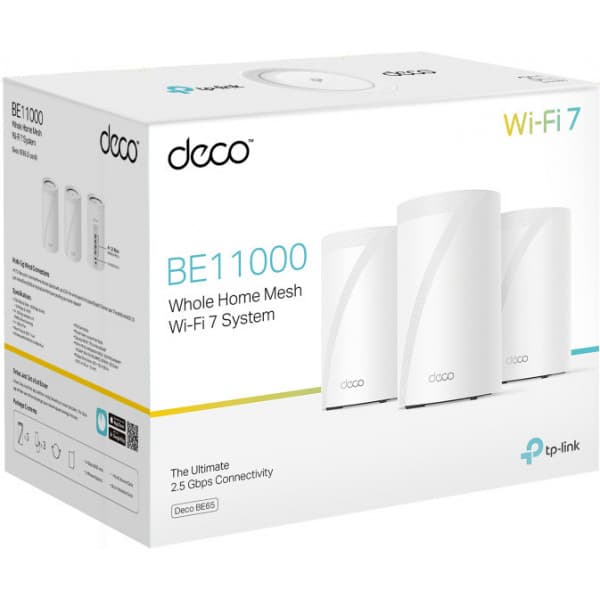 TP-LINK Deco BE65 Tri-Band WiFi 7 Mesh-system, 3-pack