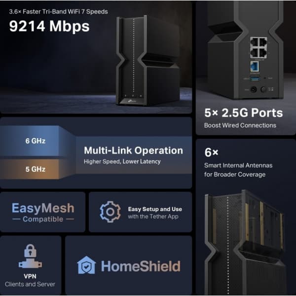 TP-LINK Archer BE550 Tri-Band WiFi 7-router