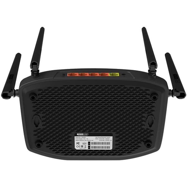 TOTOLINK X5000R AX1800 TRÅDLÖS DUBBELBANDS GIGABIT-ROUTER vlan trådlös router Gigabit Ethernet Dubbelband (2,4 GHz / 5 GHz) Svart