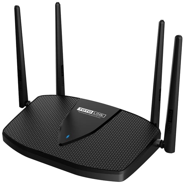 TOTOLINK X5000R AX1800 TRÅDLÖS DUBBELBANDS GIGABIT-ROUTER vlan trådlös router Gigabit Ethernet Dubbelband (2,4 GHz / 5 GHz) Svart
