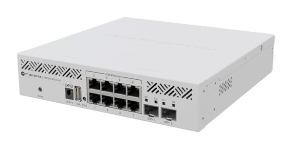 MikroTik | Cloud Router Switch | CRS310-8G+2S+IN | Kan monteres i rack | 1 Gbps (RJ-45) porte antal 8 | SFP+ porte antal 2
