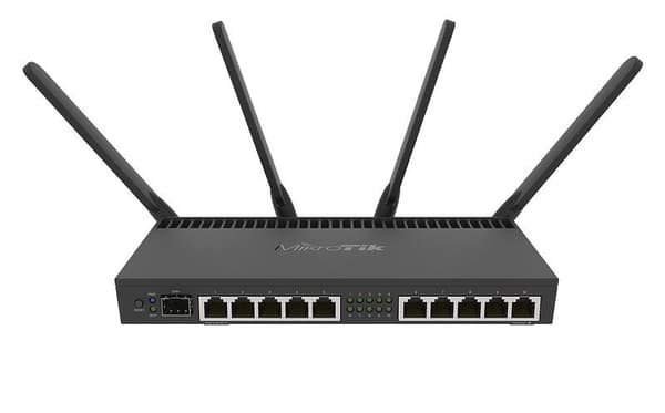 Mikrotik RB4011iGS+5HacQ2HnD-IN trådløs router Gigabit Ethernet Dual-band (2,4 GHz / 5 GHz) Sort